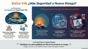 Criminología vial y balizas V16: cuando legislar con prisa genera nuevos riesgos